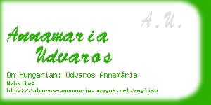 annamaria udvaros business card